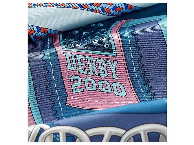 Hermès Lenço de Twill de Seda Blue Ciel - vista 4