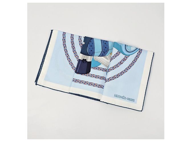 Hermès Lenço de Twill de Seda Blue Ciel - vista 7