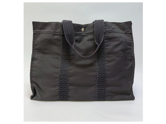 Hermès Borsa da Viaggio GM Boston Bag Unisex Grigia - vista 9