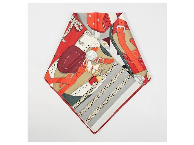 Hermès Foulard in seta Derby Carré da donna Grey Thunder - vista 6