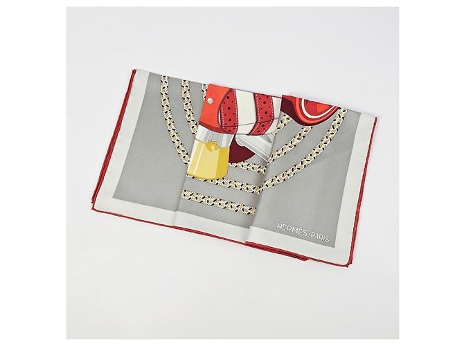 Hermès Foulard in seta Derby Carré da donna Grey Thunder - vista 9