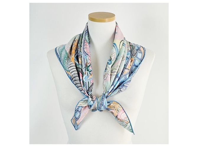 Hermès Sciarpa di seta da donna City of Light Blu scuro - vista 14