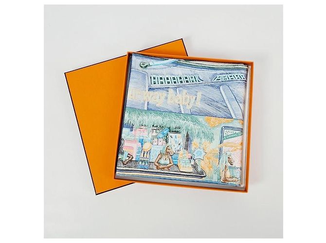 Hermès Sciarpa di seta da donna City of Light Blu scuro - vista 16