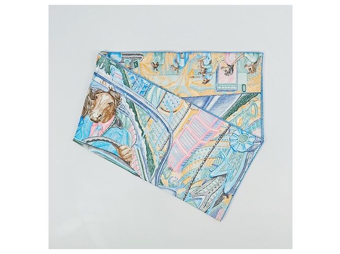 Hermès Sciarpa di seta da donna City of Light Blu scuro - vista 7