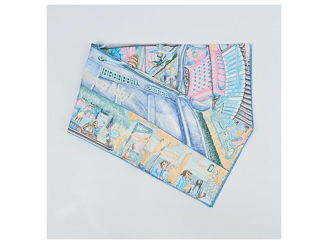 Hermès Sciarpa di seta da donna City of Light Blu scuro - vista 8