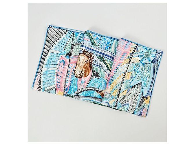 Hermès Sciarpa di seta da donna City of Light Blu scuro - vista 9