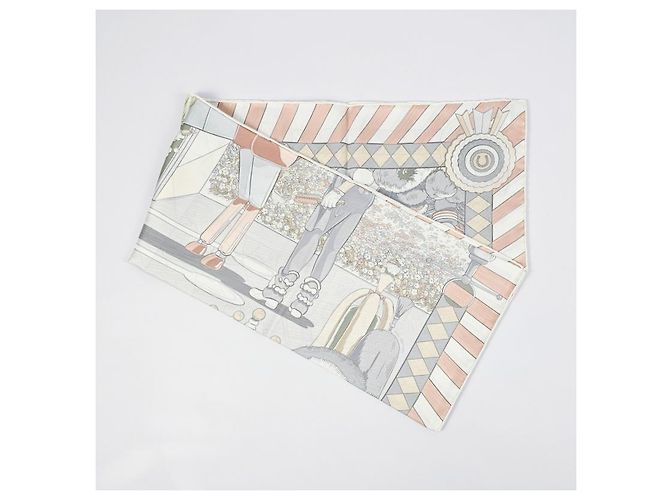 Hermès Pañuelo de seda double face con bordes enrollados - vista 10