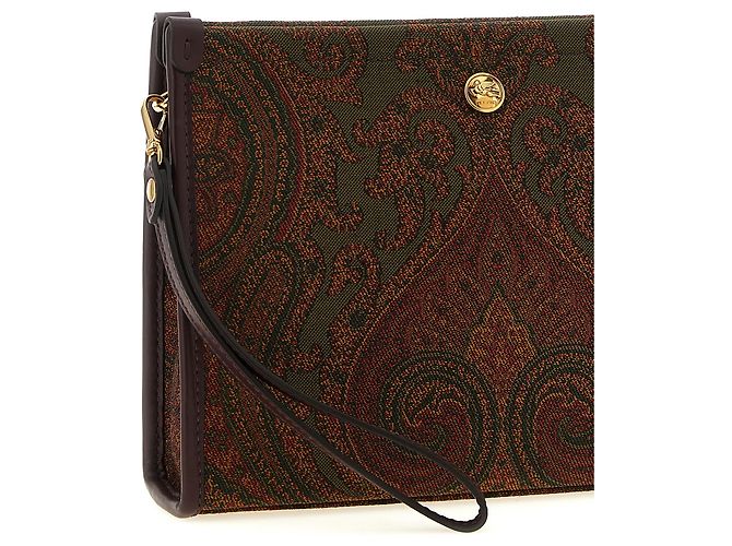 Etro Pochette multicolore in poliestere - vista 3