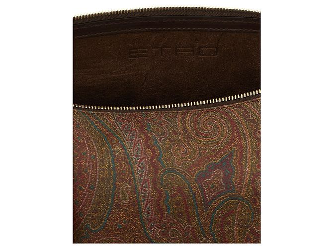 Etro Borsa a tracolla in cotone marrone - vista 4