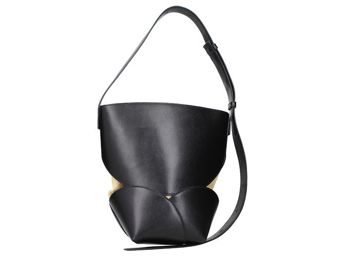 Jil Sander Borsa a tracolla in pelle nera - vista 3