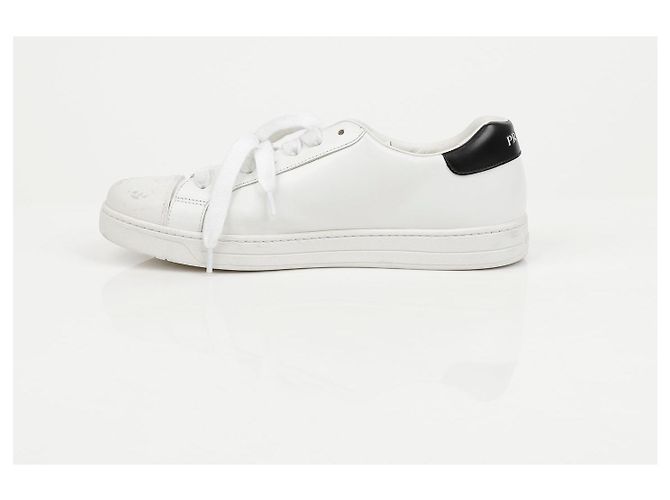Prada Sneakers in pelle Logo White - vista 11