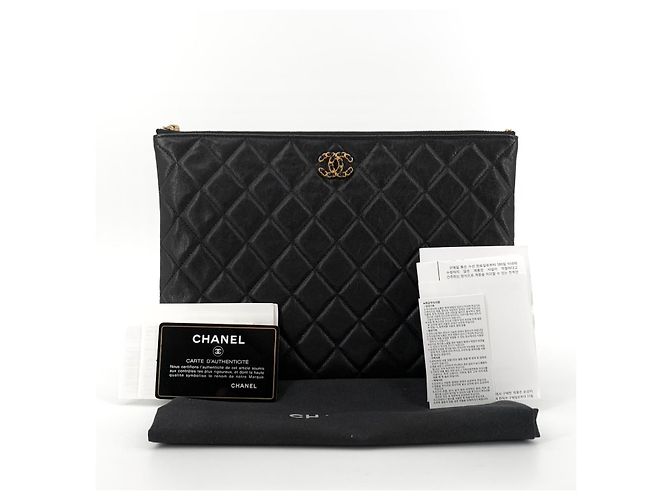 Chanel Clutch de piel de cordero New Medium - vista 10