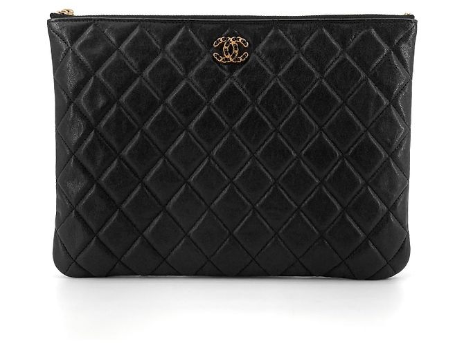Chanel Clutch de piel de cordero New Medium - vista 2