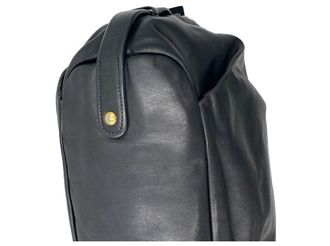 Prada Borsa a tracolla hobo in pelle con anello dorato Nero - Ansicht 7