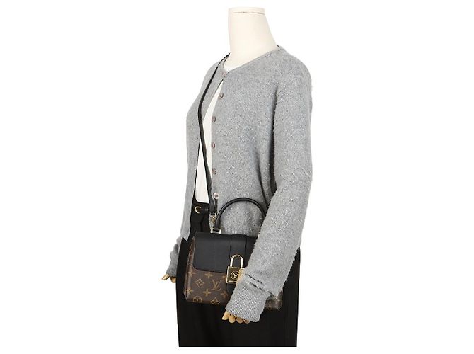 Louis Vuitton Borsa a spalla Rocky BB in tela Monogram nera da donna - vista 11