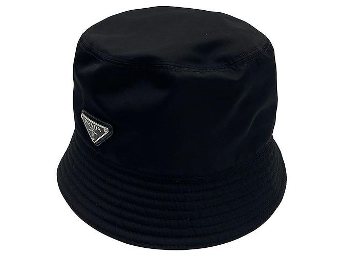 Prada Cappello a Secchiello Re-Nylon Triangle Logo XL - vista 2
