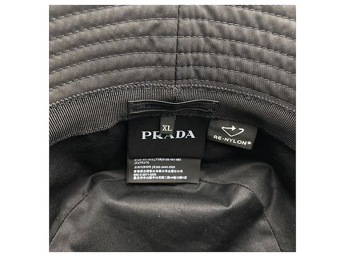 Prada Cappello a Secchiello Re-Nylon Triangle Logo XL - vista 5