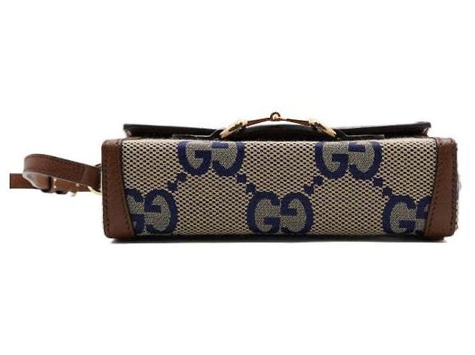 Gucci Mini Borsa a Tracolla e a Spalla GG Horsebit Limited Blue - vista 10