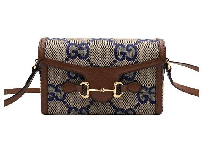 Gucci Mini Borsa a Tracolla e a Spalla GG Horsebit Limited Blue - vista 2