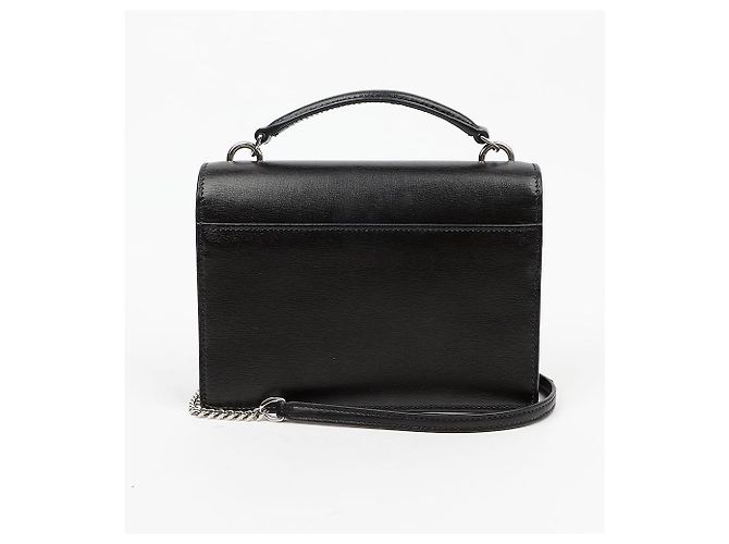 Autre Marque Sunset Leder-Schultertasche mit Kette Schwarz Silber - Ansicht 4