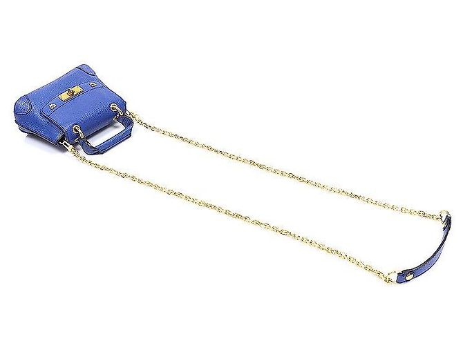 MCM Mini borsa a mano in pelle Navy - vista 4