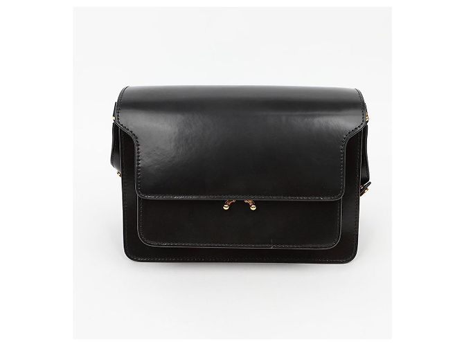 Marni Borsa a tracolla Trunk Medium in pelle di vitello Nero - vista 2