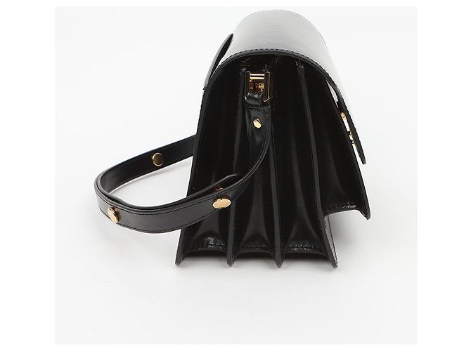 Marni Borsa a tracolla Trunk Medium in pelle di vitello Nero - vista 5