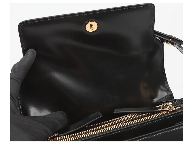 Marni Borsa a tracolla Trunk Medium in pelle di vitello Nero - vista 8