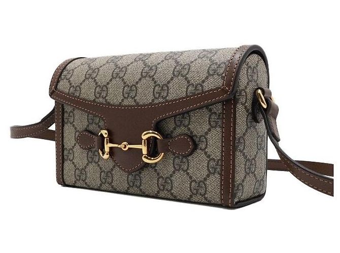 Gucci Mini Borsa a Tracolla e Spalla Horsebit in Tela GG Supreme - vista 3
