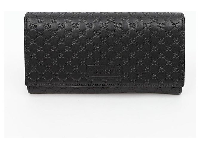 Gucci Billetera larga con solapa Microsima Negra - vista 2
