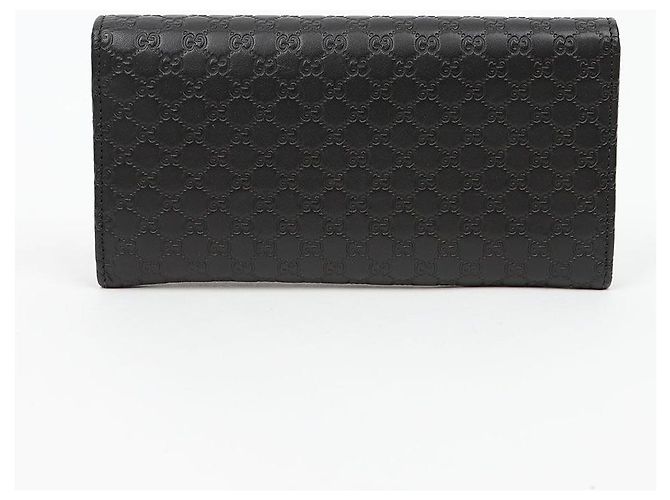 Gucci Billetera larga con solapa Microsima Negra - vista 4