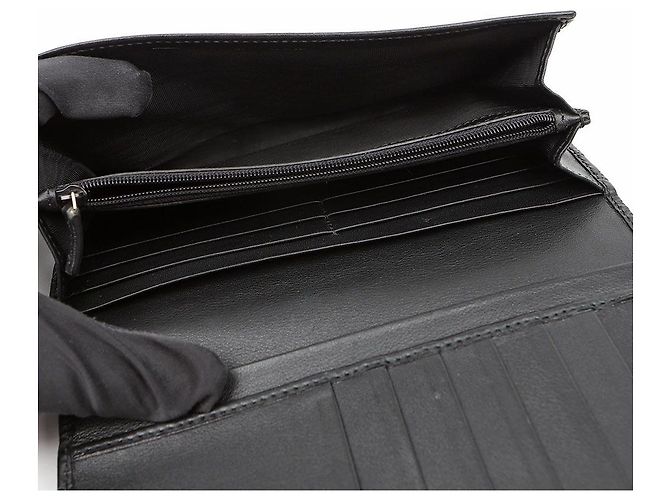 Gucci Billetera larga con solapa Microsima Negra - vista 8