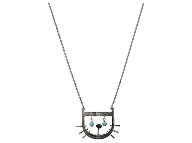 Dior Silberkette mit Katzenanhänger - Ansicht 2