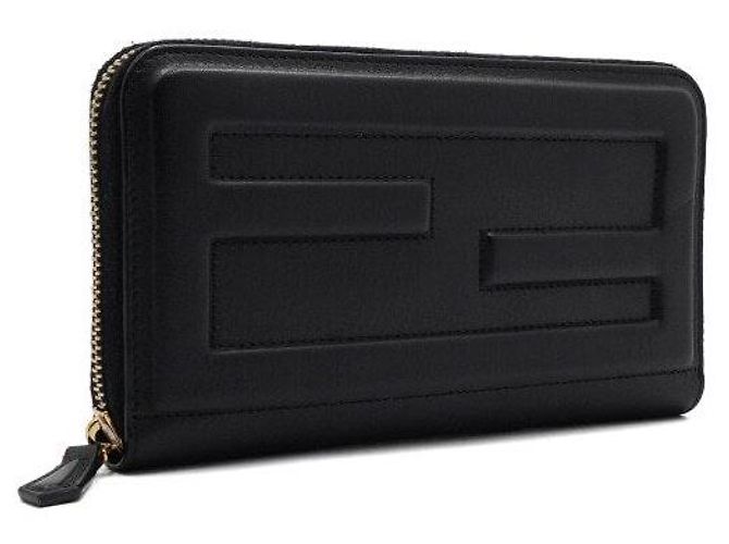 Fendi Portafoglio lungo da donna Nero - vista 3