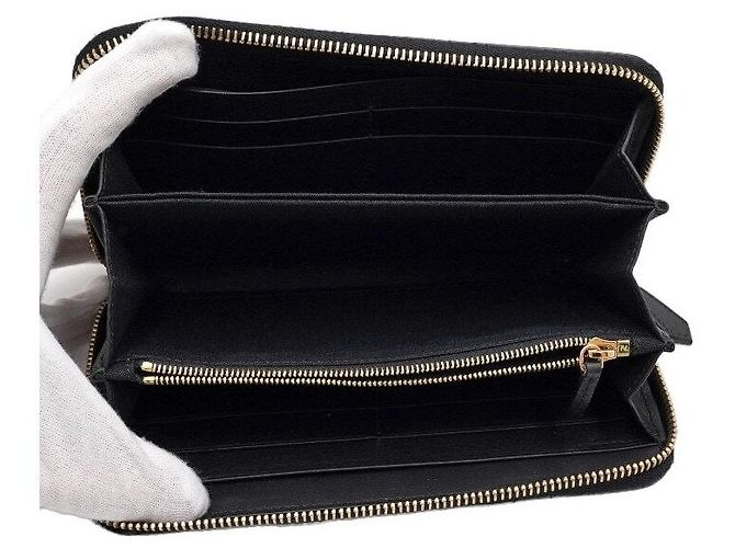Fendi Portafoglio lungo da donna Nero - vista 6
