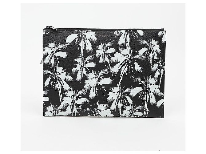 Autre Marque Clutch per Tablet SAINT LAURENT Marrone Pelle di Vitello - vista 2