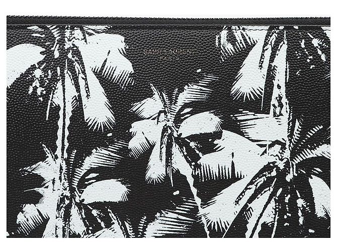 Autre Marque Clutch per Tablet SAINT LAURENT Marrone Pelle di Vitello - vista 3