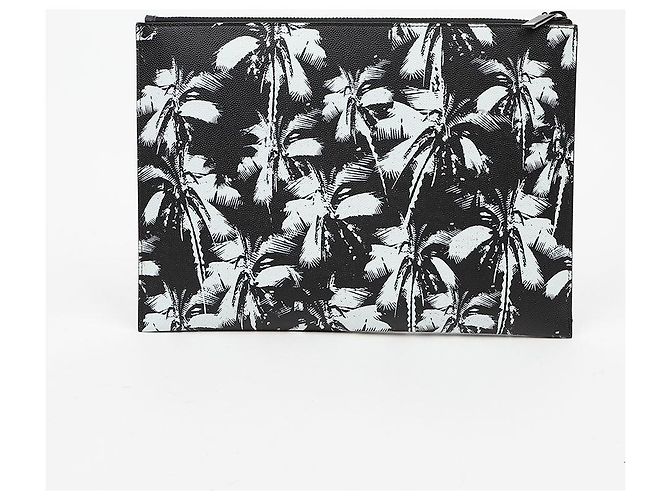 Autre Marque Clutch per Tablet SAINT LAURENT Marrone Pelle di Vitello - vista 4