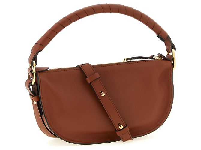 Chloé Borsa a tracolla in vitello marrone - vista 2