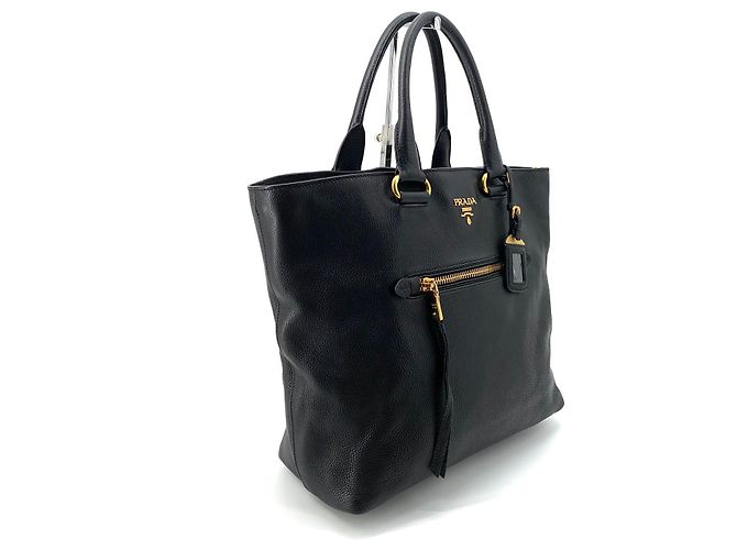 Prada Borsa Tote e Borsa a Tracolla in Vitello Daino - vista 4