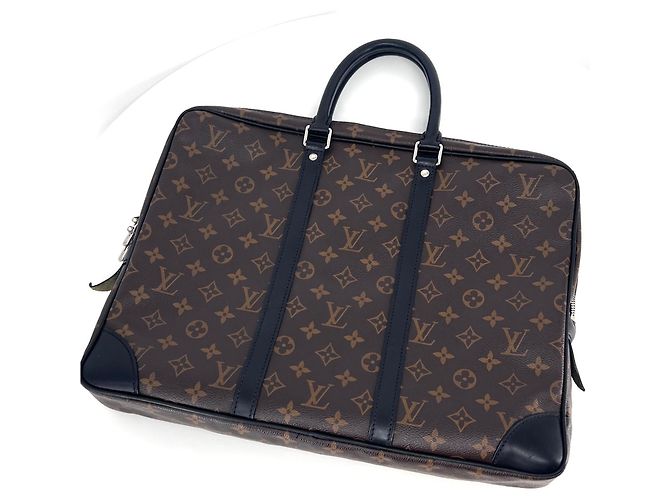 Louis Vuitton Borsa Briefcase Monogram Macassar - vista 5