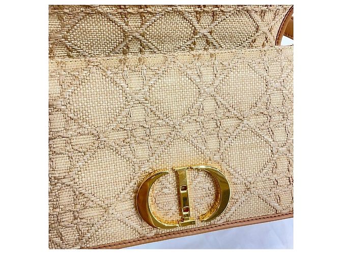 Dior Borsa a spalla Montaine Cannage Raffia Natural - vista 3
