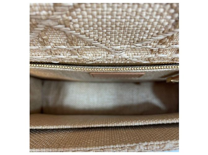 Dior Borsa a spalla Montaine Cannage Raffia Natural - vista 4