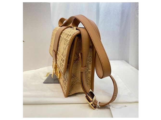 Dior Borsa a spalla Montaine Cannage Raffia Natural - vista 5
