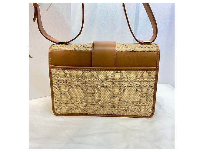Dior Borsa a spalla Montaine Cannage Raffia Natural - vista 6
