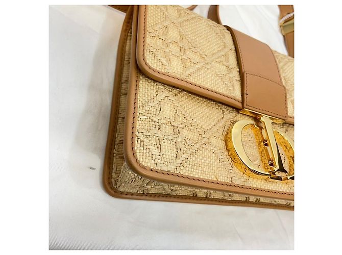 Dior Borsa a spalla Montaine Cannage Raffia Natural - vista 8