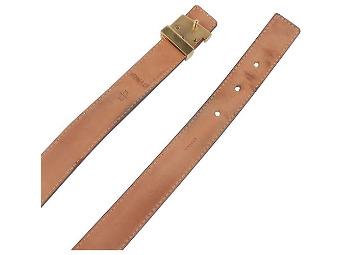 Louis Vuitton Damengürtel mit goldenem Monogramm-Initial - Ansicht 4