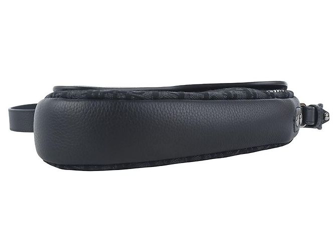 Dior Mini borsa a tracolla Saddle in jacquard Oblique nero - vista 6