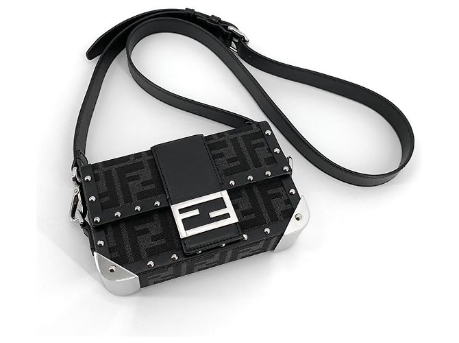 Fendi Borsa a Tracolla Trunk Mini Baguette - vista 2