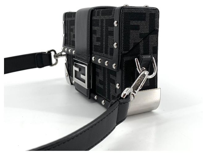 Fendi Borsa a Tracolla Trunk Mini Baguette - vista 5